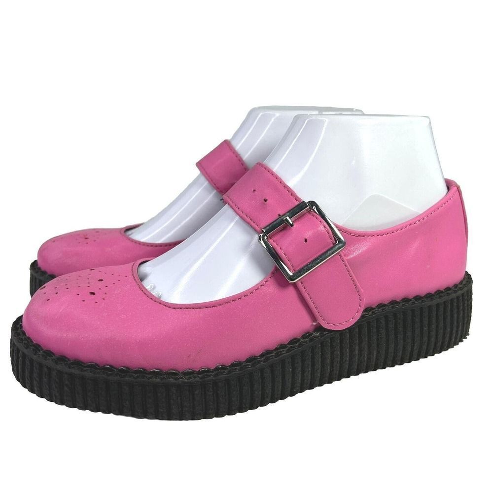 T.U.K Women's Viva II Mary Jane Lady US 6 Pink Y2K TUK Platforms Shoes